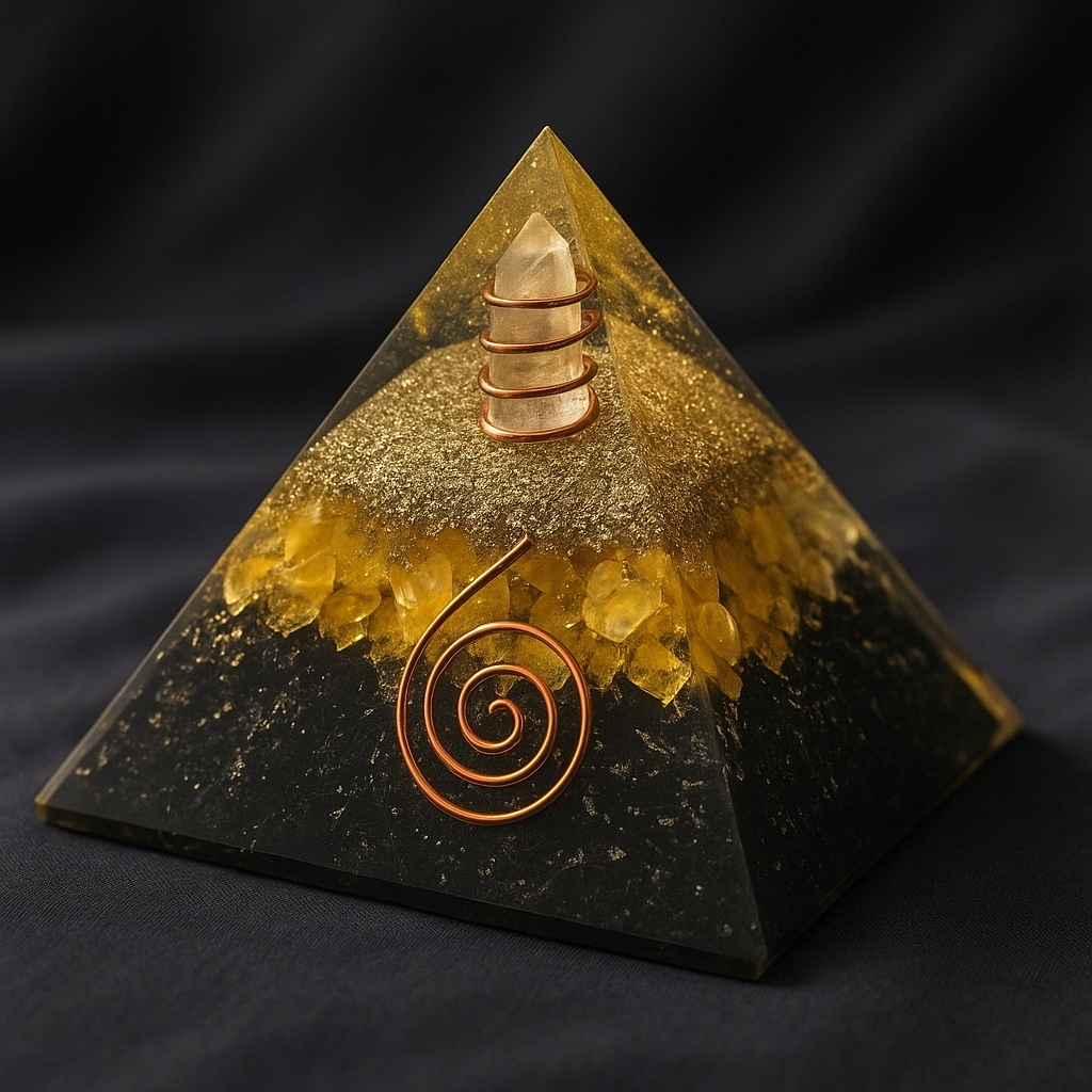 new_Citrine Orgonite Pyramid 